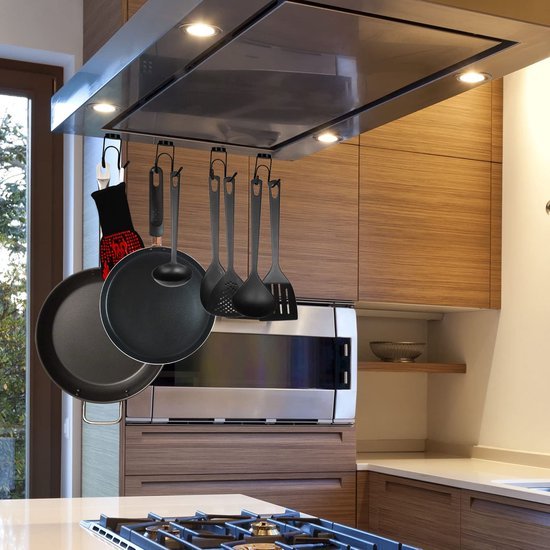 Unyqoos® Set van vier veelzijdige magnetische haken voor binnen- en buitentoepassingen