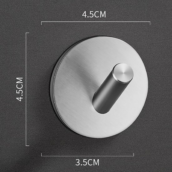 550x550-43681.jpg Unyqoos® Set van vier roestvrijstalen zelfklevende haken voor badkamer en keuken