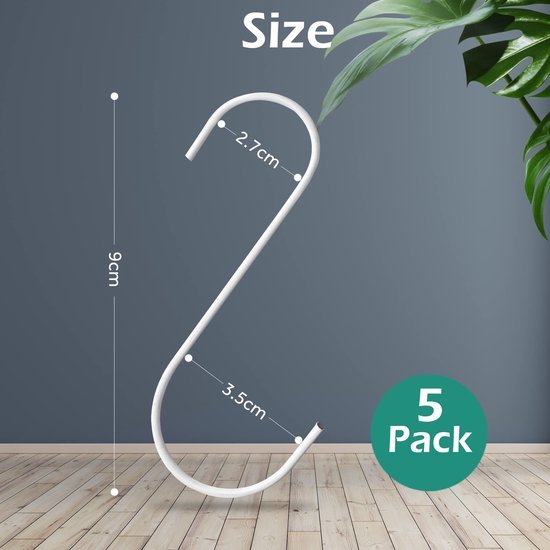550x550-43711.jpg Unyqoos® Set van 5 veelzijdige S-vormige haken voor keuken en badkamer