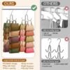 Unyqoos® Ruimtebesparende handtassen organizer met draaibare haken voor overzichtelijke opberging