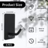 550x550-43726.jpg Unyqoos® Set van 8 zwarte zelfklevende haken voor diverse ruimtes zonder boren