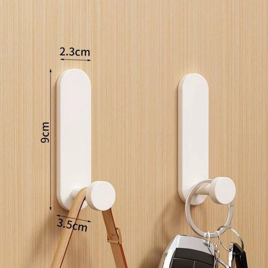 Unyqoos® Handige Zelfklevende Haken voor Handdoeken, Jassen, Sleutels en Meer - Set van 4 Stuks