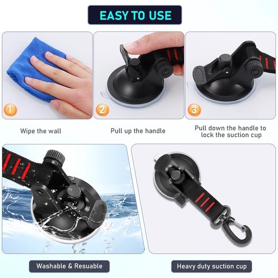 550x550-43779.jpg Unyqoos® Set van 4 sterke zuignappen met 360 graden draaibare haken voor kamperen