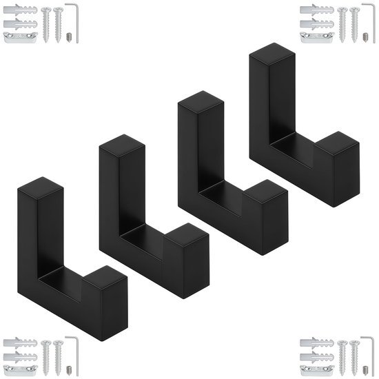 550x550-43807.jpg Unyqoos® Set van 4 stevige wandhaken in J-vorm voor akoestische panelen