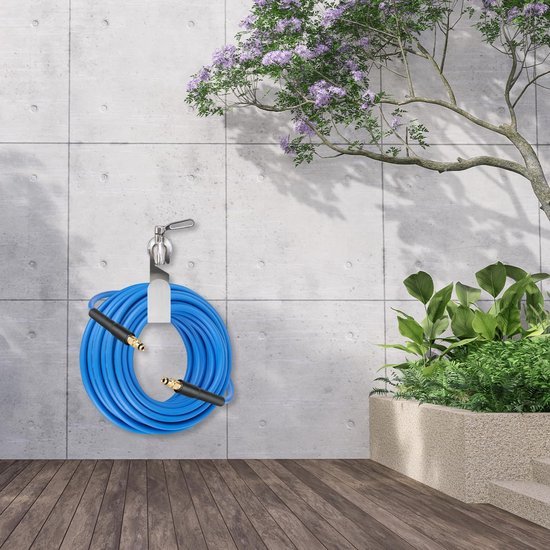 Unyqoos® roestvrijstalen wandhouder voor tuinslang en accessoires