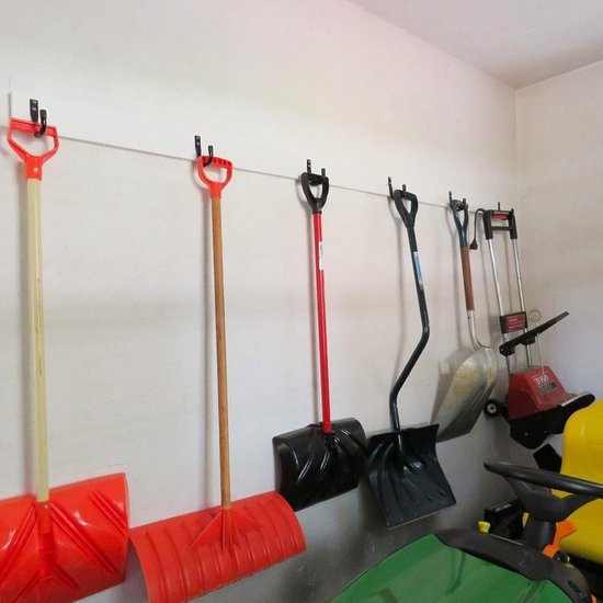 550x550-43846.jpg Unyqoos® Set van 9 stevige wandhaken voor zware lasten en ladderopslag in garage