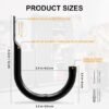 550x550-43848.jpg Unyqoos® Set van 9 stevige wandhaken voor zware lasten en ladderopslag in garage