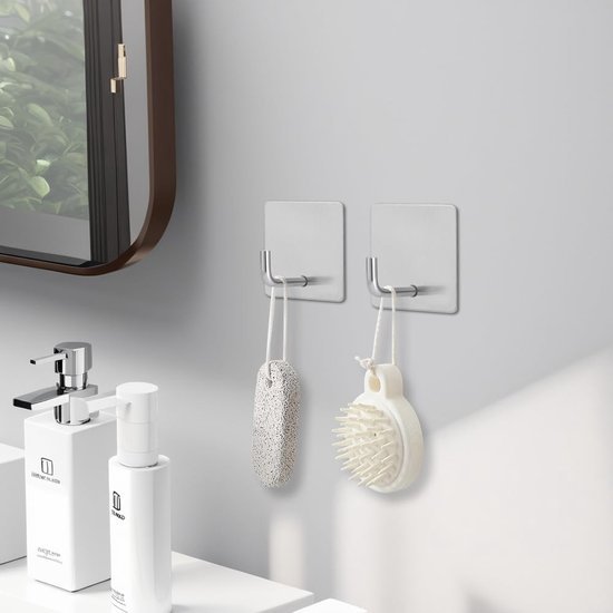 550x550-43859.jpg Unyqoos® Set van 8 zelfklevende roestvrijstalen haken voor badkamer en keuken