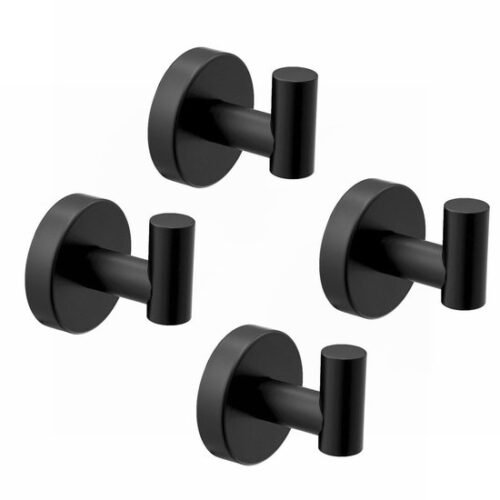550x550-43879.jpg Unyqoos® Set van 4 zwarte ronde multifunctionele haken voor wandmontage in huis