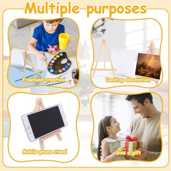 Unyqoos® Complete Mini-Schildersezelset voor Creatieve DIY Schilderprojecten en Decoratie