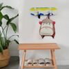 Unyqoos® Acryl wandhouder voor skateboards en longboards met opberghaak, set van 2