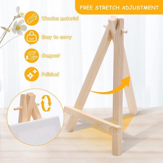 Unyqoos® Complete Mini-Schildersezelset voor Creatieve DIY Schilderprojecten en Decoratie