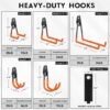 Unyqoos® Complete set wandhaken voor garages en werkplaatsen met antislipcoating