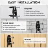 Unyqoos® Complete set wandhaken voor garages en werkplaatsen met antislipcoating