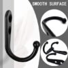 Unyqoos® Zwarte wandhaken set van 20 stuks met schroeven voor diverse toepassingen