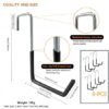 550x550-44021.jpg Unyqoos® Set van 8 robuuste fietshaken voor veilige ophanging in garage of schuur