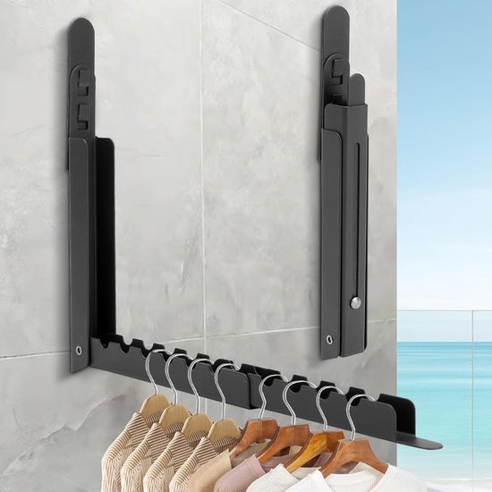 Unyqoos® Inklapbare wandgarderobe haken set voor compacte ophangoplossingen 26 x 19,6 x 2,3 cm