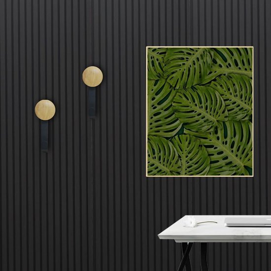 Unyqoos® Stijlvolle houten hangerhaak voor akoestische panelen zonder boren