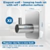 550x550-44057.jpg Unyqoos® Set van 8 zelfklevende roestvrijstalen haken voor badkamer en keuken