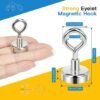 Unyqoos® Set van 6 krachtige neodymium magneethaken voor veelzijdig ophangen