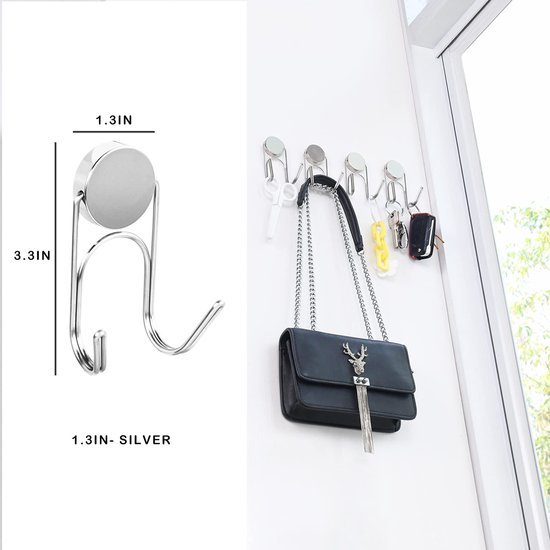 550x550-44079.jpg Unyqoos® Sterke magnetische ophanghaken van roestvrij staal voor veelzijdig gebruik buiten en binnen