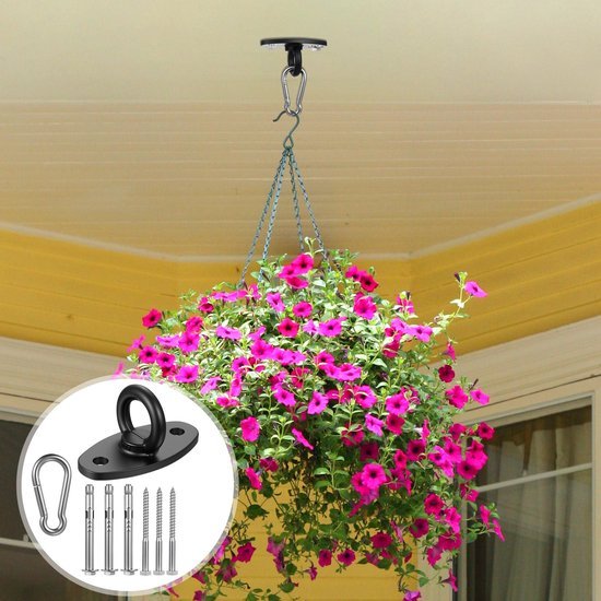 Unyqoos® Robuuste roestvrijstalen plafondhaak set voor zware belasting tot 500 kg