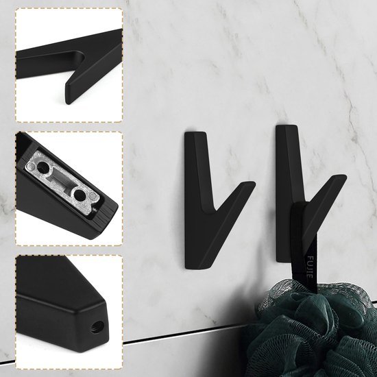 550x550-44091.jpg Unyqoos® Mat Zwarte Kledinghaken Set van 12 voor Moderne Interieurinrichting