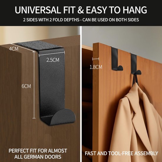 550x550-44100.jpg Unyqoos® Set van 10 ruimtebesparende roestvrijstalen deurhaken voor elke kamer