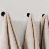 Unyqoos® Set van 8 zwarte ronde wandhaken van roestvrij staal voor diverse kamers