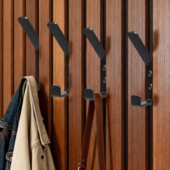 Unyqoos® Set van 8 multifunctionele wandhaken voor akoestische panelen en garderobe