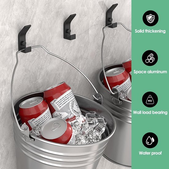 Unyqoos® Set van vijf moderne wandhaken voor kleding en accessoires in huis