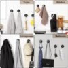 550x550-44249.jpg Unyqoos® Set van zes ruimtebesparende mat zwarte haken voor badkamer en keuken