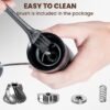 Unyqoos® Handmatige koffiemolen met 60 instelbare standen voor diverse zetmethoden, Zwart,