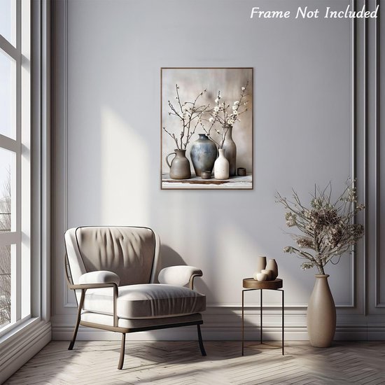 550x550-44273.jpg Unyqoos® Retro canvas poster met keramische vaas en bloemen voor huisdecoratie