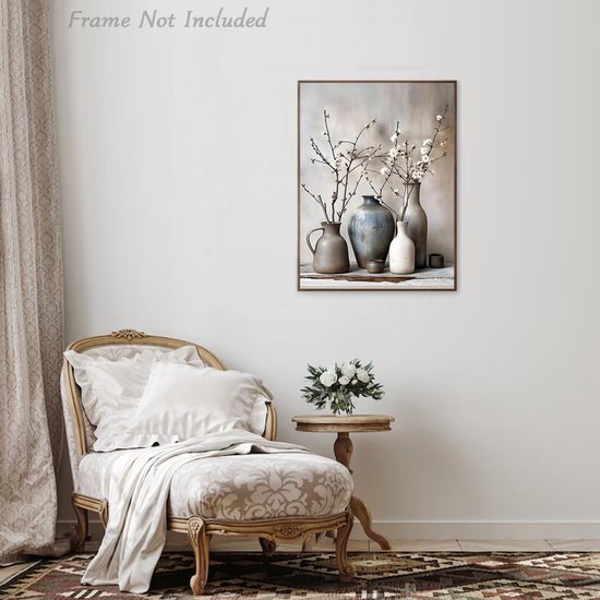550x550-44279.jpg Unyqoos® Retro canvas poster met keramische vaas en bloemen voor huisdecoratie