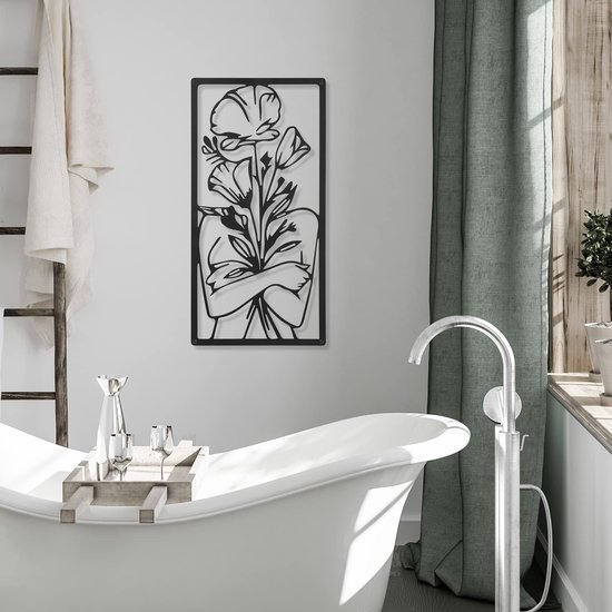 550x550-44283.jpg Unyqoos® Set van vier moderne metalen wanddecoraties met abstract vrouwelijk design