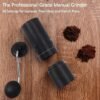 Unyqoos® Handmatige koffiemolen met 60 instelbare standen voor diverse zetmethoden, Zwart,