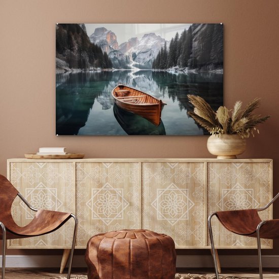 550x550-44313.jpg Unyqoos® Decoratie met Boot en Bergen voor Elegante Woonkamerinrichting