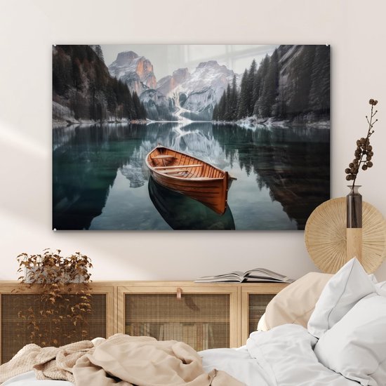 550x550-44315.jpg Unyqoos® Decoratie met Boot en Bergen voor Elegante Woonkamerinrichting