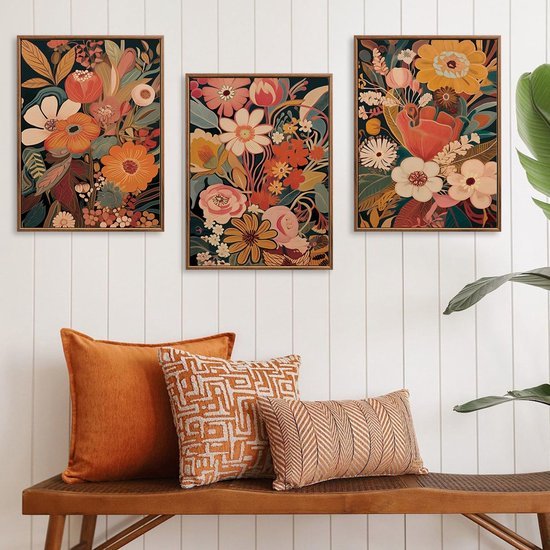 550x550-44331.jpg Unyqoos® Abstracte Botanische Canvas Kunst Set voor Minimalistische Wanddecoratie