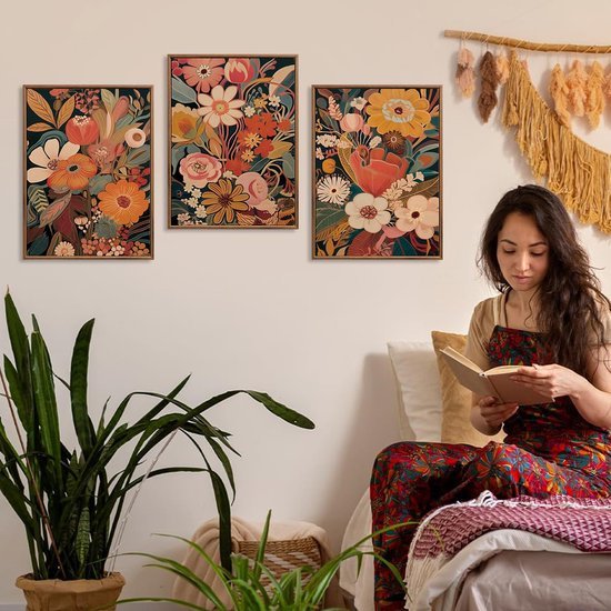 550x550-44334.jpg Unyqoos® Abstracte Botanische Canvas Kunst Set voor Minimalistische Wanddecoratie