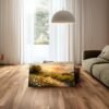Unyqoos® Landschapskunst Rivier Canvas Schilderij met Levendige Kleuren en Tijdloze Elegantie voor Interieurdecoratie