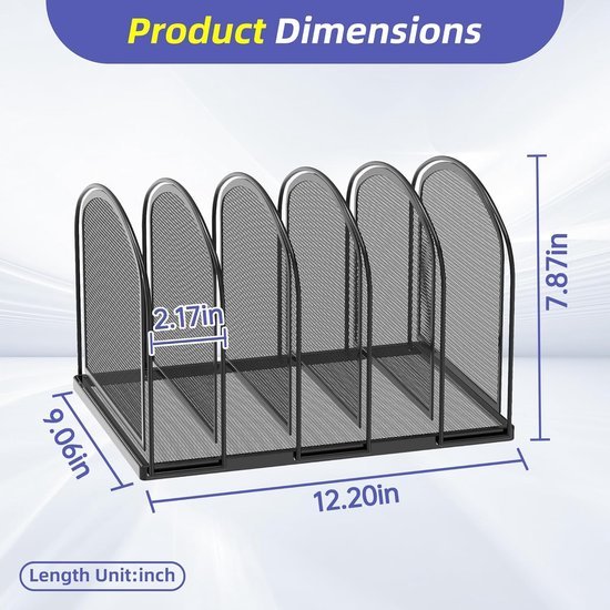 Unyqoos® Stijlvolle en Ruimtebesparende Mesh Bestandsorganizer met Vijf Vakken Unyqoos® Stijlvolle en Ruimtebesparende Mesh Bestandsorganizer met Vijf Vakken