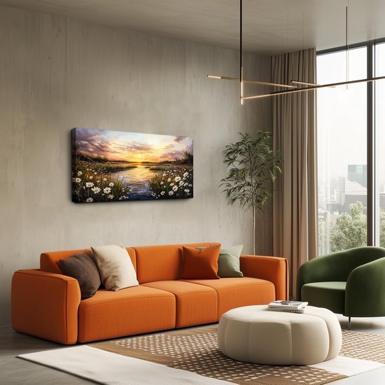 550x550-44354.jpg Unyqoos® Adembenemende Zonsondergang Canvas Kunstwerk voor Moderne Interieurdecoratie in Woon- en Slaapkamers