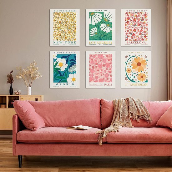 550x550-44369.jpg Unyqoos® Stijlvolle Set van 9 Bloemenposters voor Vintage en Minimalistische Interieurs