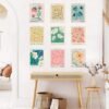 550x550-44372.jpg Unyqoos® Stijlvolle Set van 9 Bloemenposters voor Vintage en Minimalistische Interieurs