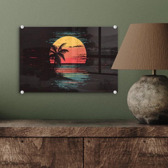 550x550-44384.jpg Unyqoos® Minimalistische wanddecoratie met strand en zon in oranje tinten