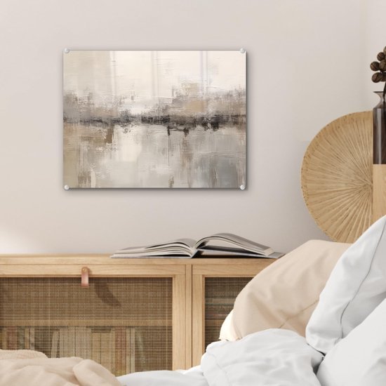 Unyqoos® Stijlvolle glazen wanddecoratie met moderne kunst voor elke kamer