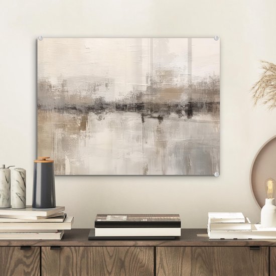 Unyqoos® Stijlvolle glazen wanddecoratie met moderne kunst voor elke kamer