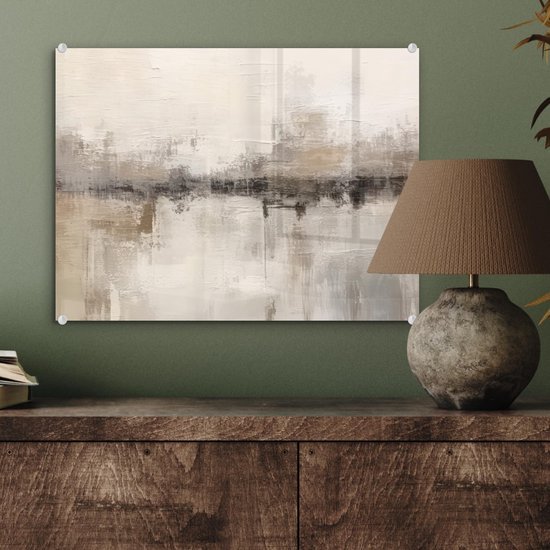 Unyqoos® Stijlvolle glazen wanddecoratie met moderne kunst voor elke kamer